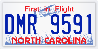 NC license plate DMR9591