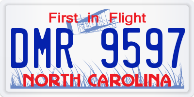 NC license plate DMR9597