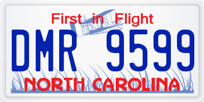 NC license plate DMR9599