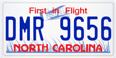 NC license plate DMR9656