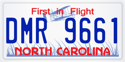 NC license plate DMR9661