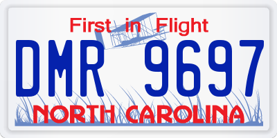 NC license plate DMR9697