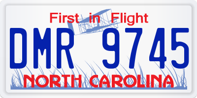 NC license plate DMR9745