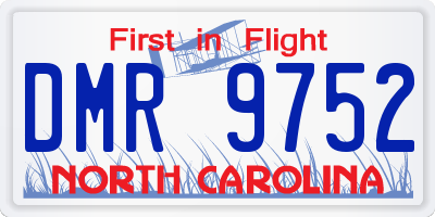 NC license plate DMR9752
