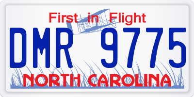 NC license plate DMR9775