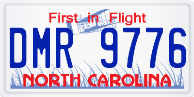 NC license plate DMR9776