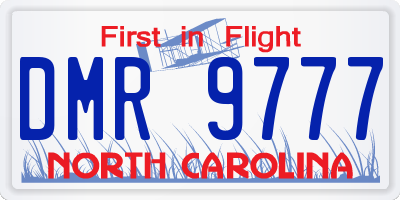 NC license plate DMR9777