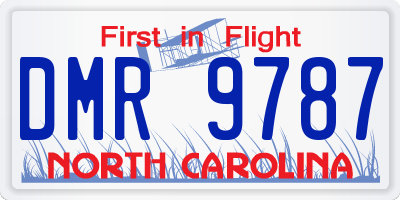 NC license plate DMR9787