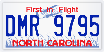 NC license plate DMR9795