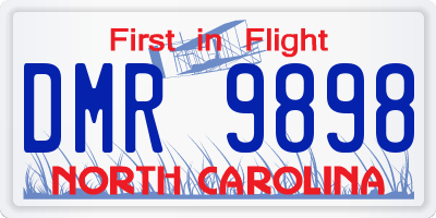 NC license plate DMR9898