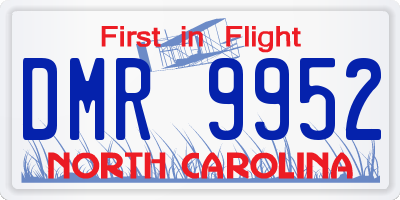 NC license plate DMR9952