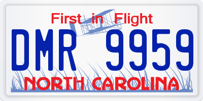 NC license plate DMR9959
