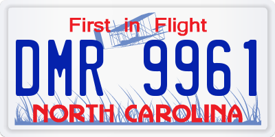 NC license plate DMR9961