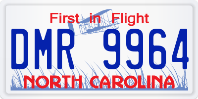 NC license plate DMR9964
