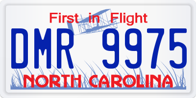 NC license plate DMR9975