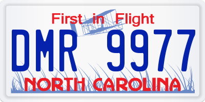 NC license plate DMR9977