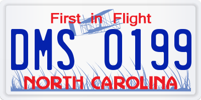NC license plate DMS0199