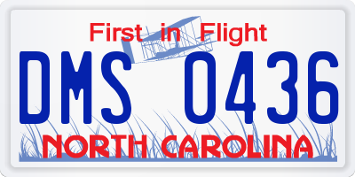 NC license plate DMS0436