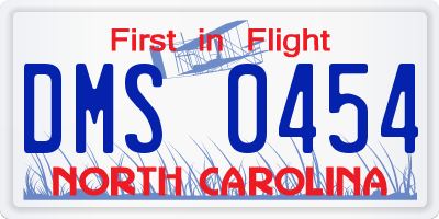 NC license plate DMS0454