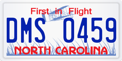 NC license plate DMS0459