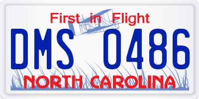 NC license plate DMS0486