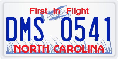NC license plate DMS0541