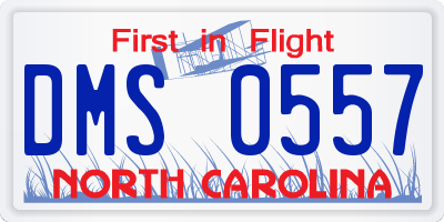 NC license plate DMS0557