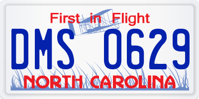 NC license plate DMS0629