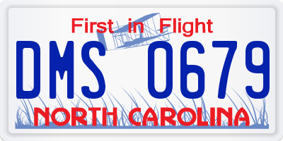 NC license plate DMS0679