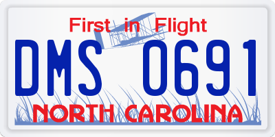 NC license plate DMS0691
