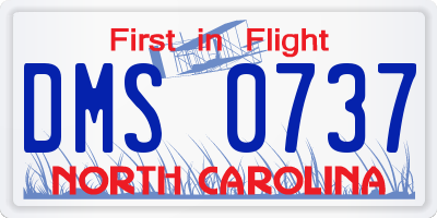 NC license plate DMS0737