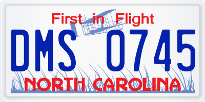 NC license plate DMS0745