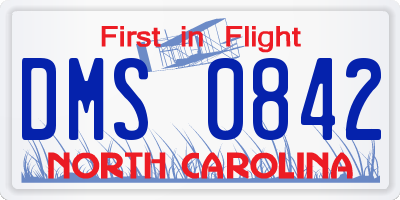 NC license plate DMS0842