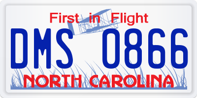 NC license plate DMS0866