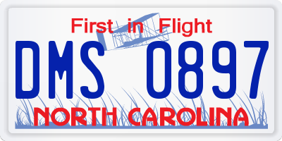 NC license plate DMS0897