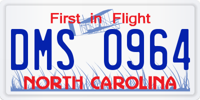 NC license plate DMS0964