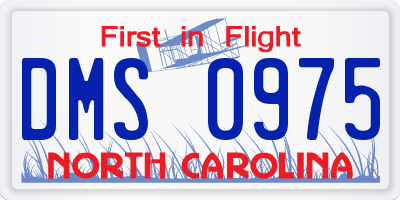 NC license plate DMS0975
