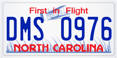 NC license plate DMS0976