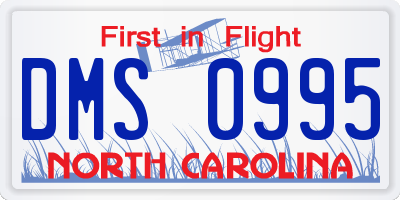 NC license plate DMS0995