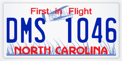 NC license plate DMS1046