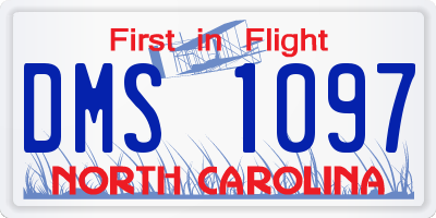 NC license plate DMS1097