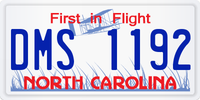 NC license plate DMS1192