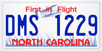 NC license plate DMS1229