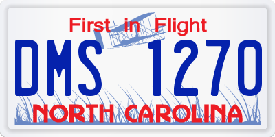 NC license plate DMS1270
