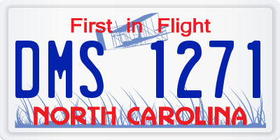 NC license plate DMS1271