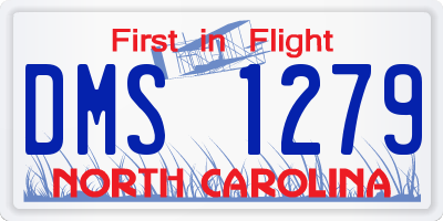 NC license plate DMS1279
