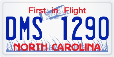 NC license plate DMS1290