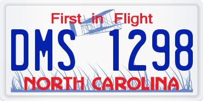 NC license plate DMS1298