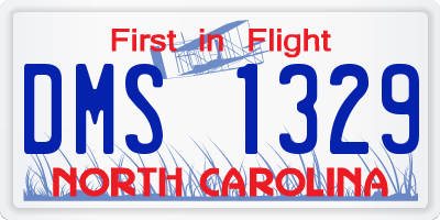 NC license plate DMS1329