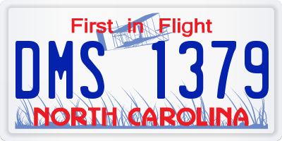 NC license plate DMS1379